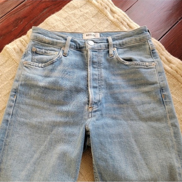 AGOLDE Nico High Rise Slim Fit Button Fly Jeans - Picture 3 of 7